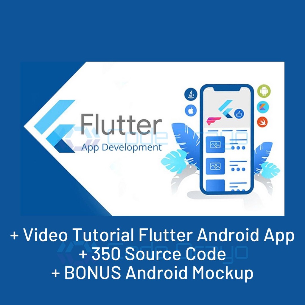 Video Tutorial Flutter Android App + 350 Source Code