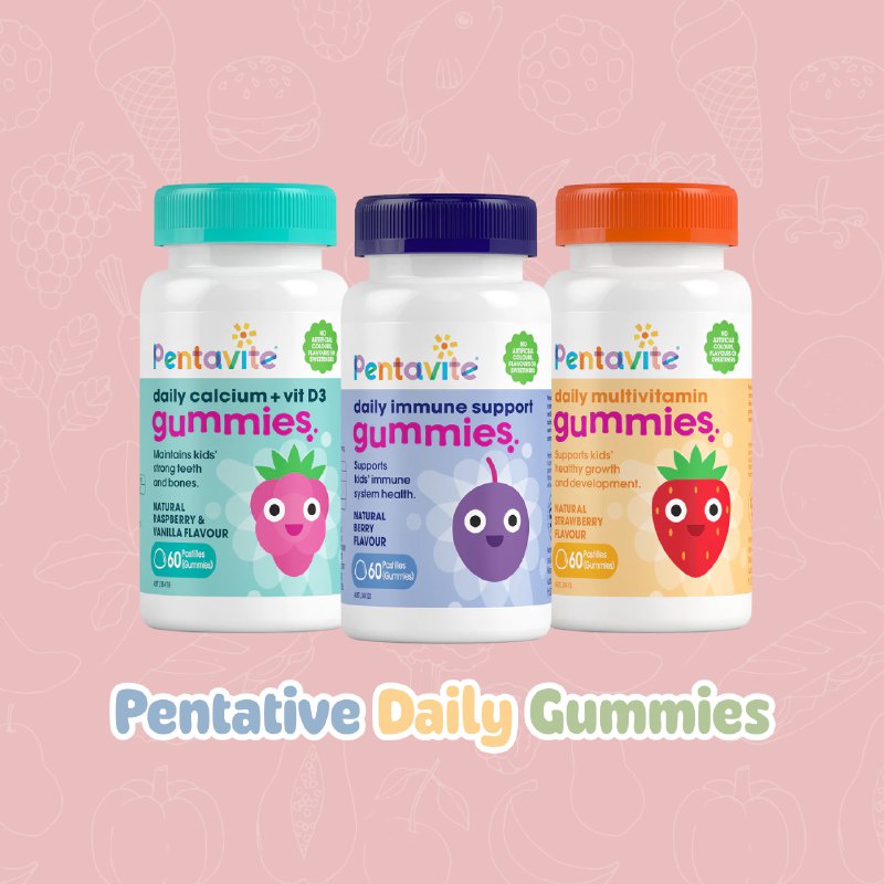 Pentavite Daily Gummies 60 Pastiles Gummies Vitamin Anak Made in Australia