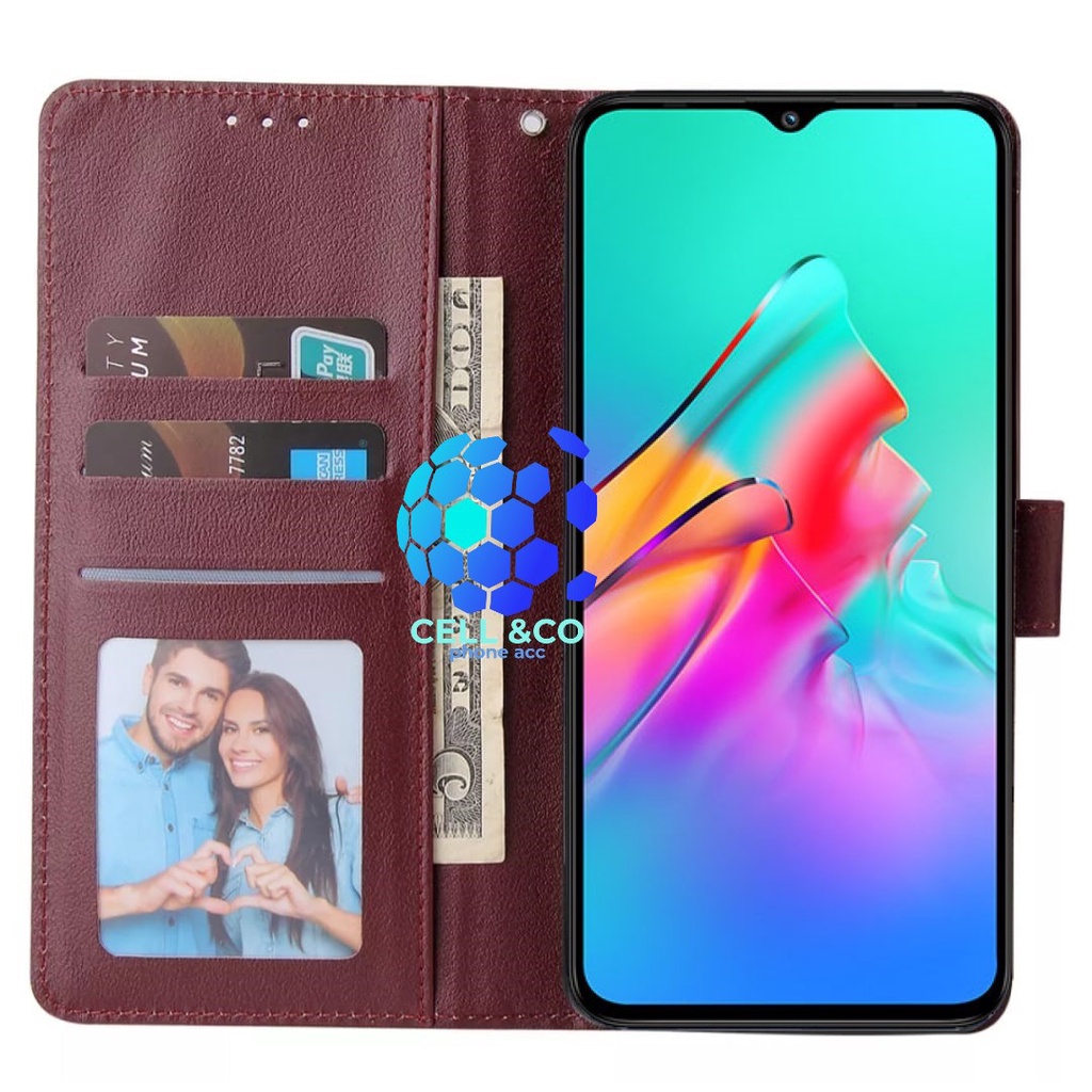 FLIP COVER INFINIX NOTE 12 2023 LEATHER WALLET PREMIUM FLIP CASE BUKA TUTUP KESING HP CASING FLIP CASE WALLET INFINIX NOTE 12 2023