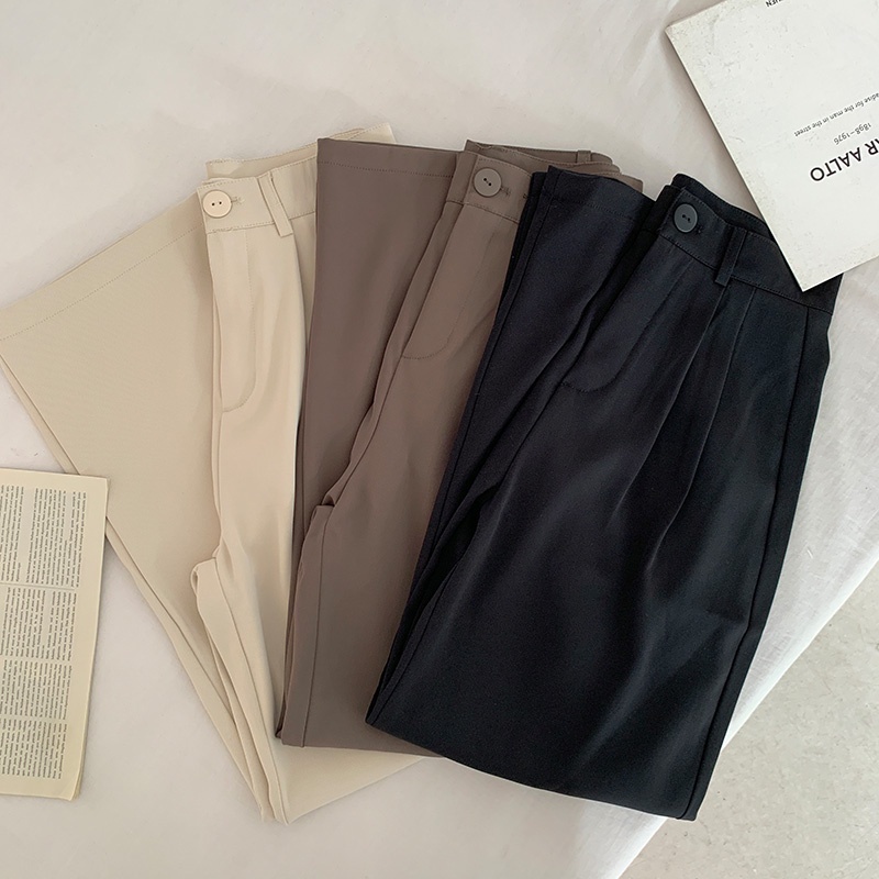 LOOSE PANTS TROUSERS MAUVE CELANA ANTI KUSUT WANITA CELANA KULOT WANITA CELANA KANTOR FORMAL CELANA KERJA WANITA