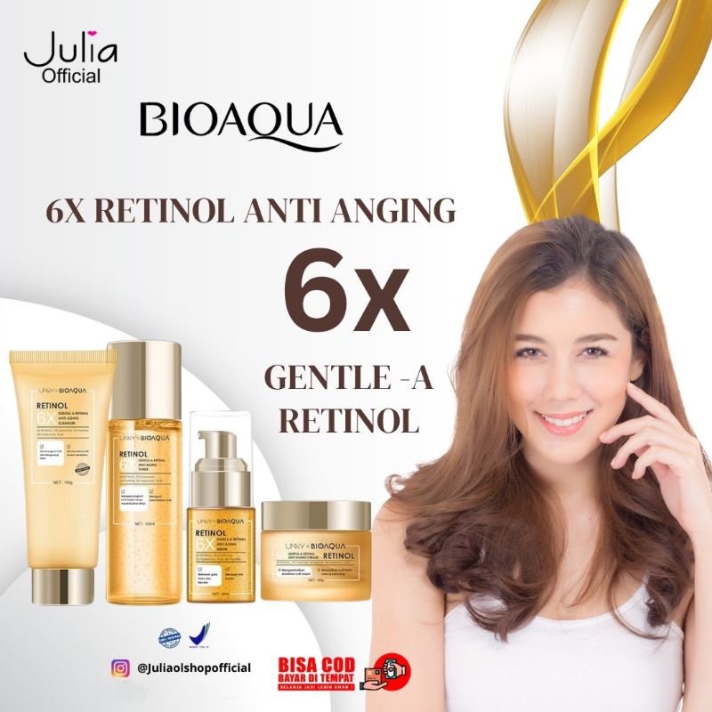 BIOAQUA 6X Gentle A Retinol Anti Aging Paket Skincare Set Retinol Cream