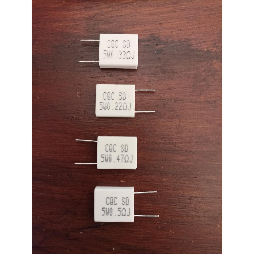 Resistor Noble 5 Watt Resistor kapur noble 0.22 ohm 0.33 ohm 0.47 ohm 0.5 ohm