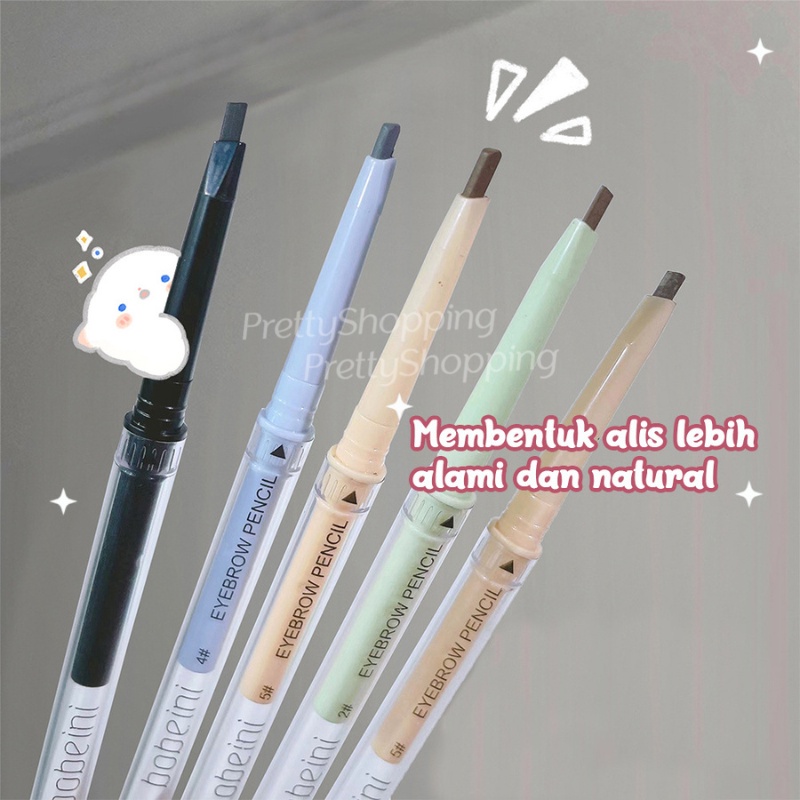 Pretty Pensil Alis Double Head Eyebrow Pencil/ Pencil Eyebrow 2IN Automatic Waterproof/Eye long lasting