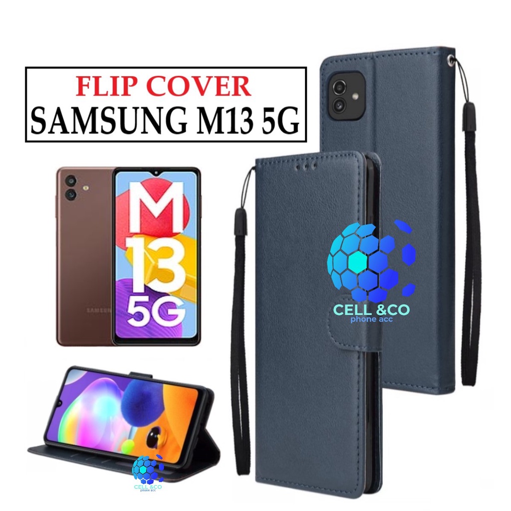 FLIP COVER NEW SAMSUNG M13 5G LEATHER WALLET PREMIUM FLIP CASE BUKA TUTUP KESING HP CASING FLIP CASE WALLET SAMSUNG M13 5G