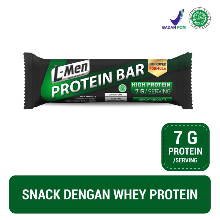 L-MEN PROTEIN BAR CHOCOLATE 6SBX12SX22G,( PER BOX ISI 12SC)