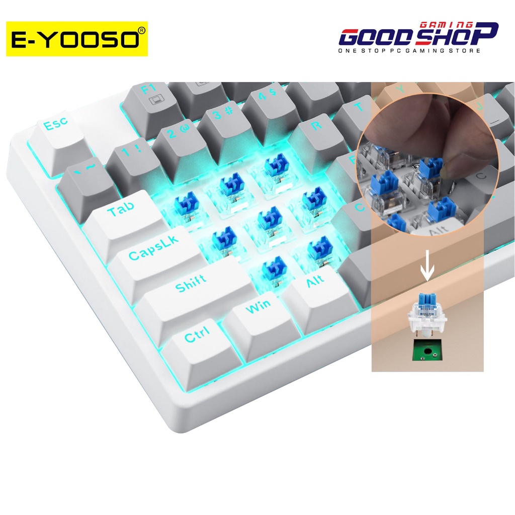 E-YOOSO Z-87 MONOCHROME HOTSWAP MECHANICAL KEYBOARD 87%