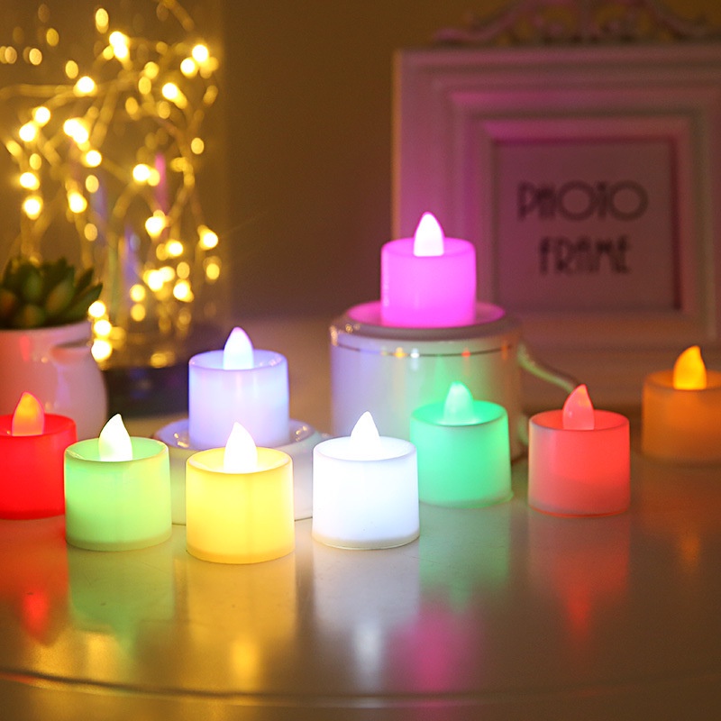 MMM Lilin Led Mini Candle Light Lamp Lilin Hias Mini Led Kamar Tidur Rumah Warna Warni Portable