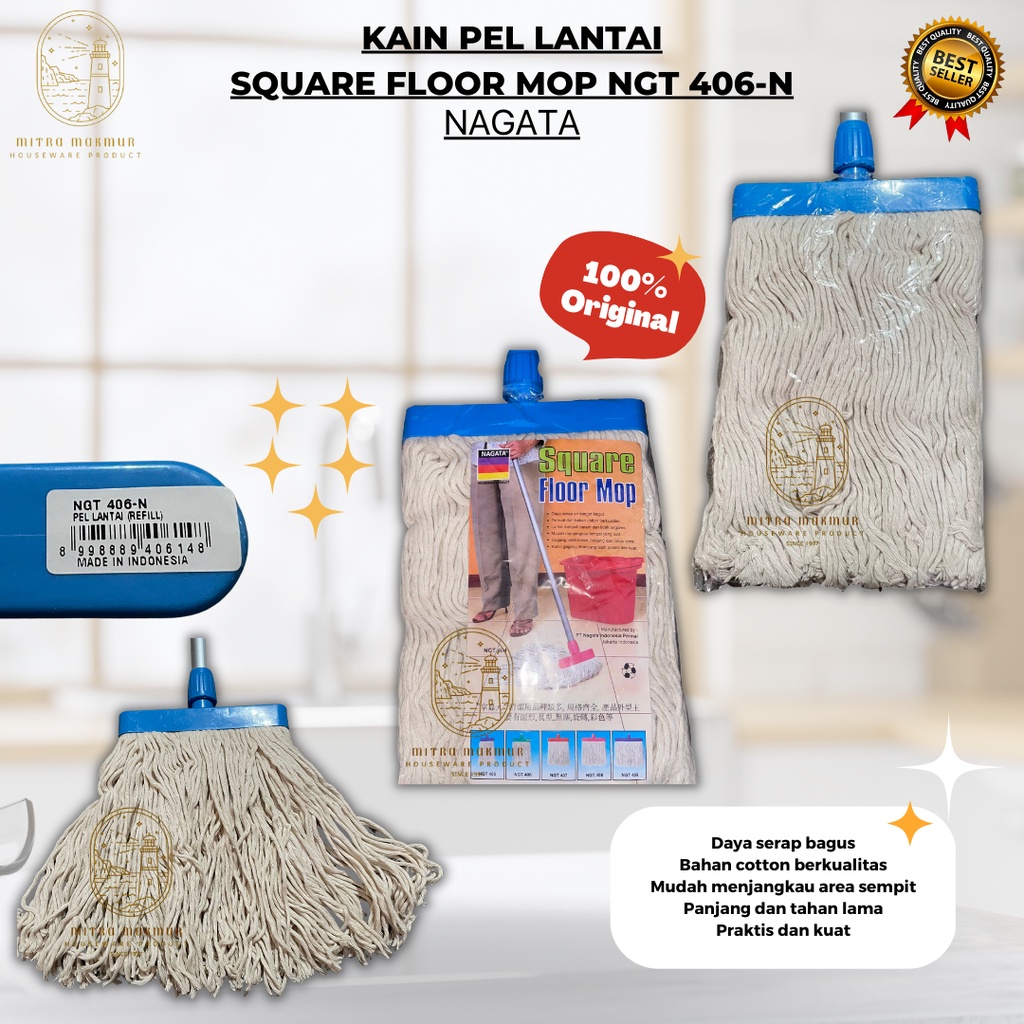 SALE!! KAIN PEL LANTAI / SQUARE FLOOR MOP NGT 406-N / PEL LANTAI / PELAN