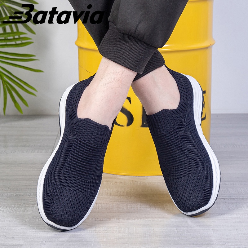 Batavia krugeer Sepatu Pria Sneakers Slip On Kasual dan Sporty original 100% Fashion Cowok Sepatu Full sekolah sepatu cowo sepatu pria sepatu pria ringan import B32