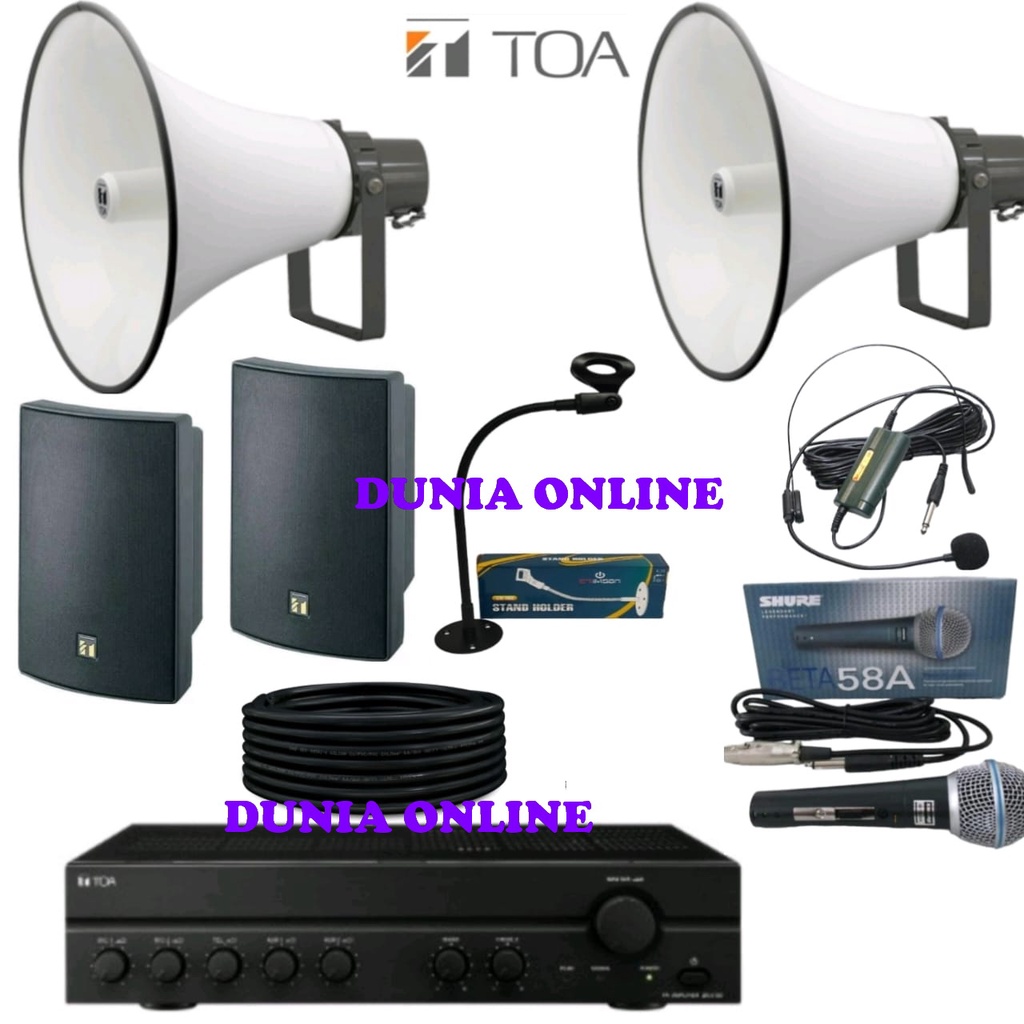 PAKET TOA HORN 50 WATT PAKET TOA MASJID ZH5050 PAKET SOUND SYSTEM TOA MASJID SPEAKER LUAR DALAM