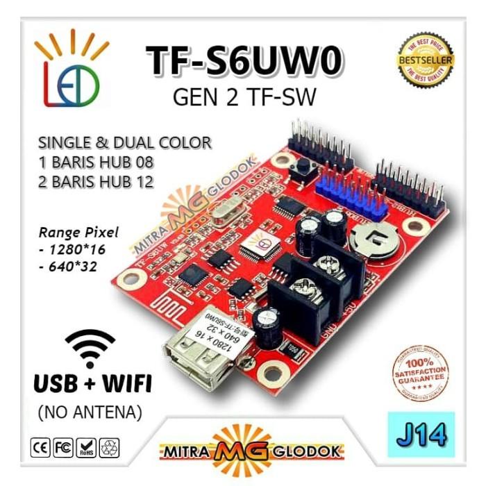 RUNNING TEXT CONTROLLER TF-S6UW0 (TF-SW) SINGLE COLOR | WIFI+USB - J14
