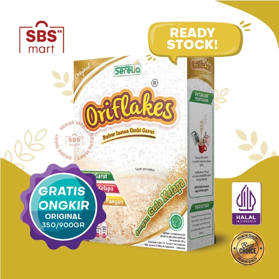 SBS88 - ORIFLAKES Original Gold - Sereal Kesehatan Plain / dengan Gula Kelapa