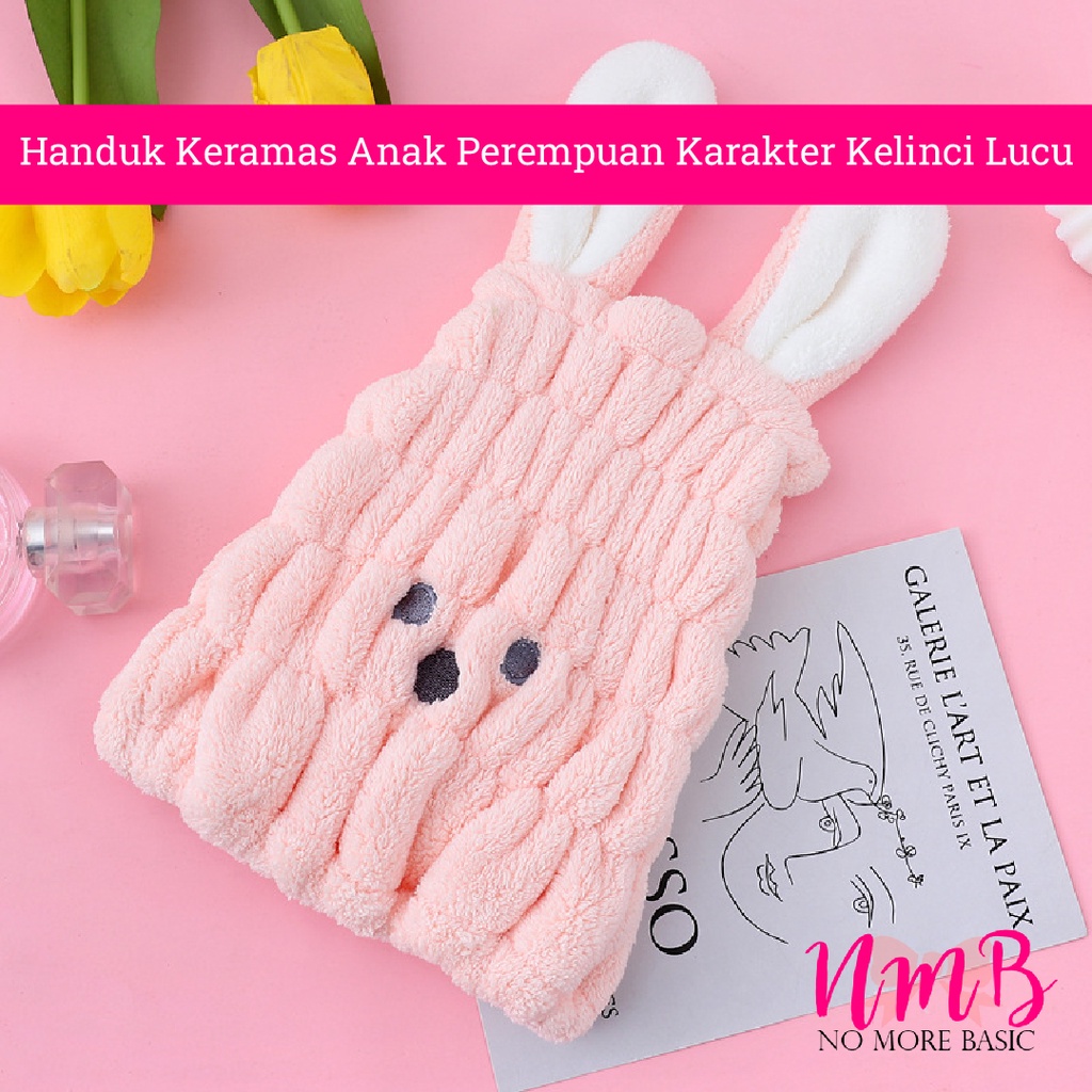 Handuk Keramas Anak Perempuan Karakter Kelinci Lucu Hair Towel