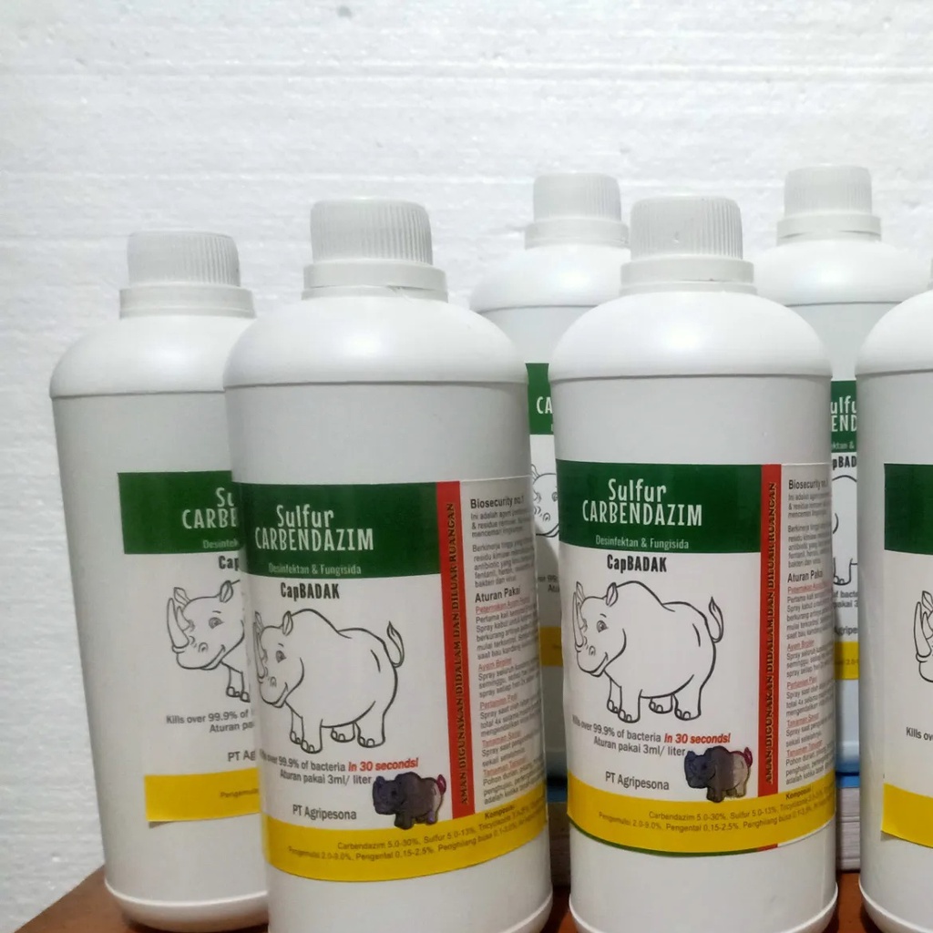 Desinfektan Cap Badak 1 liter / Sulfur Carbendazim / Fungisida / Anti Jamur / Pertanian dan Peternakan