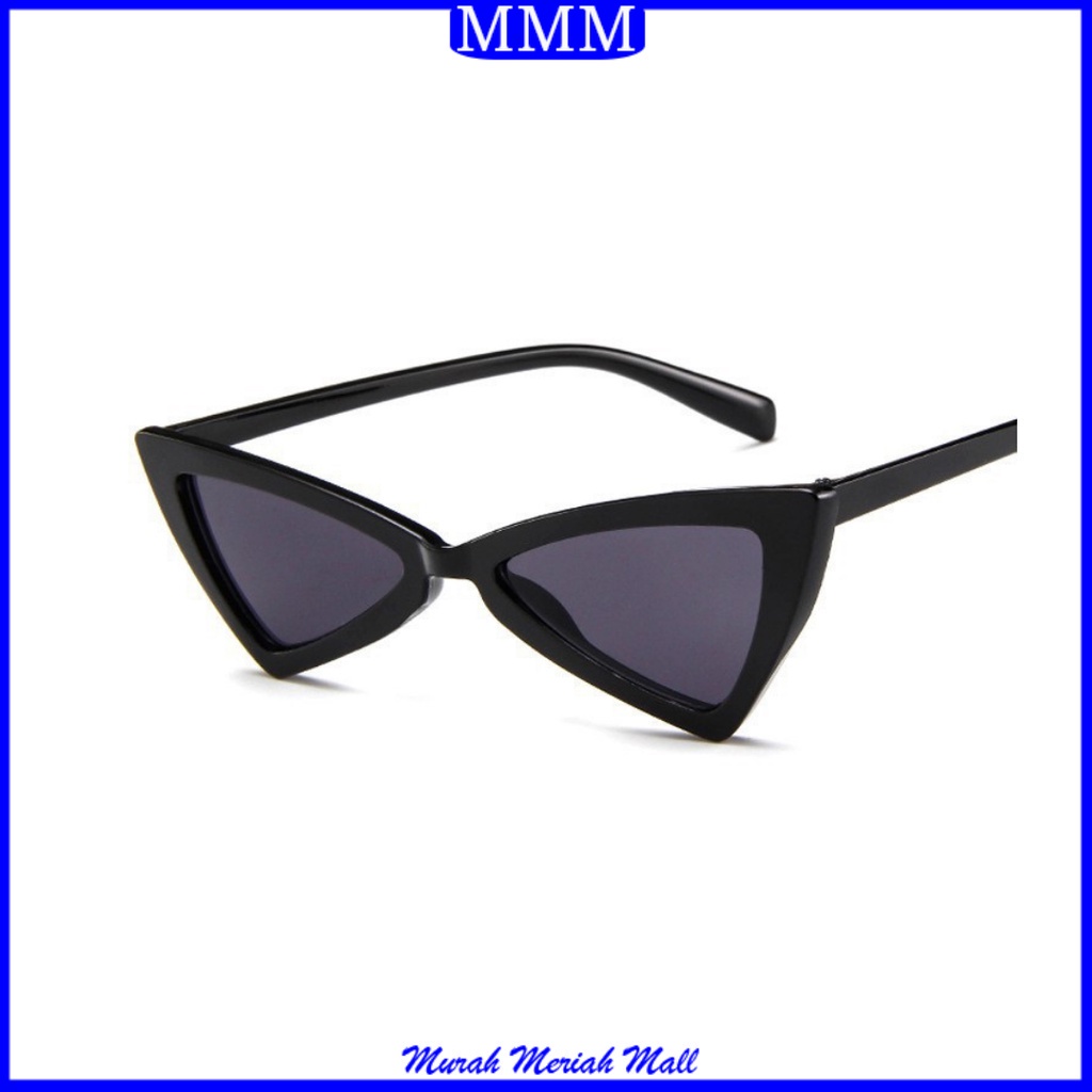 MMM Kacamata Fashion  Wanita Model Korea Ulzzang Retro Cat eye Segitiga Kaca mata Import Kekinian