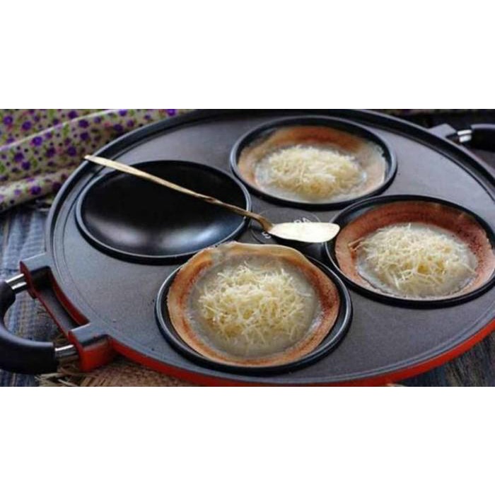 Cetakan Kue Serabi Apem Apem Selong Lubang 4 teflon- Serabi Solo