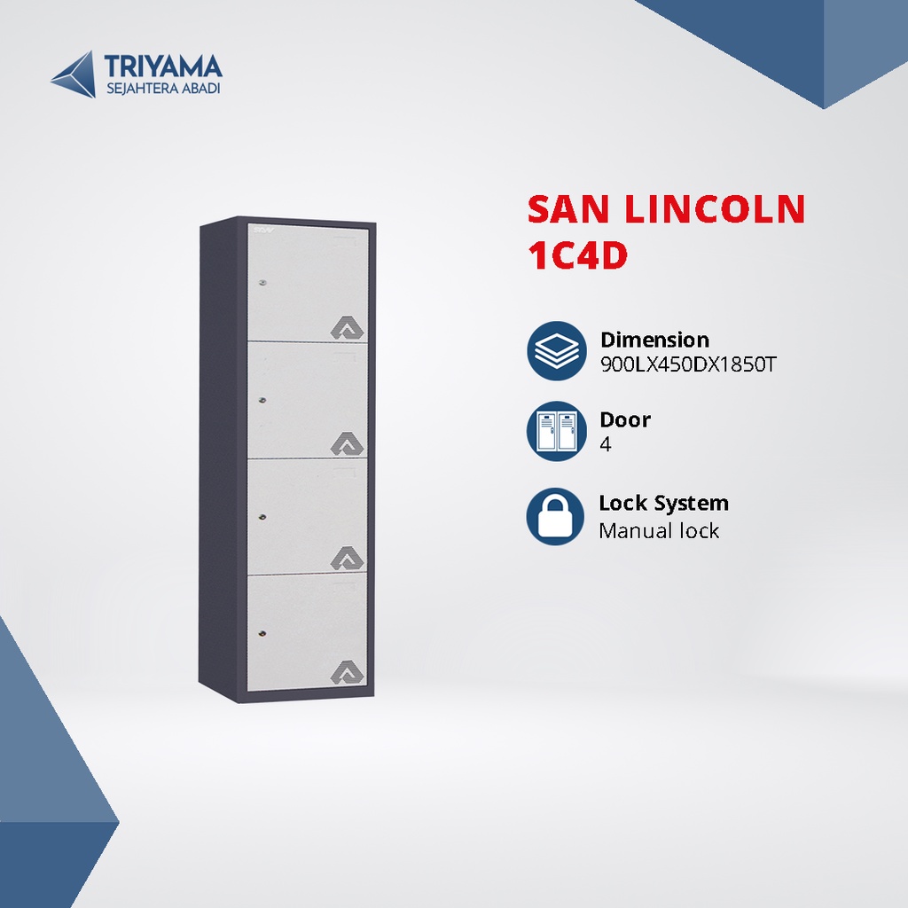 Lemari Locker SAN LINCOLN 1C4D-B