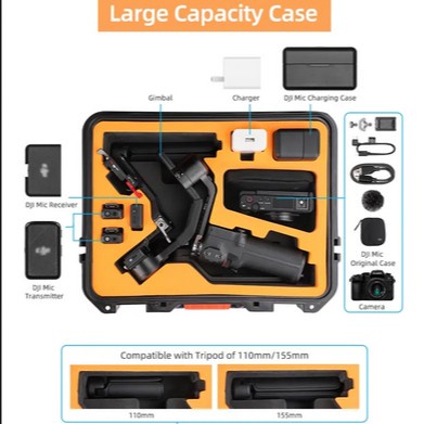 Sunnylife Safety Carrying Case Waterproof Hard Case for DJI RS 3 Mini