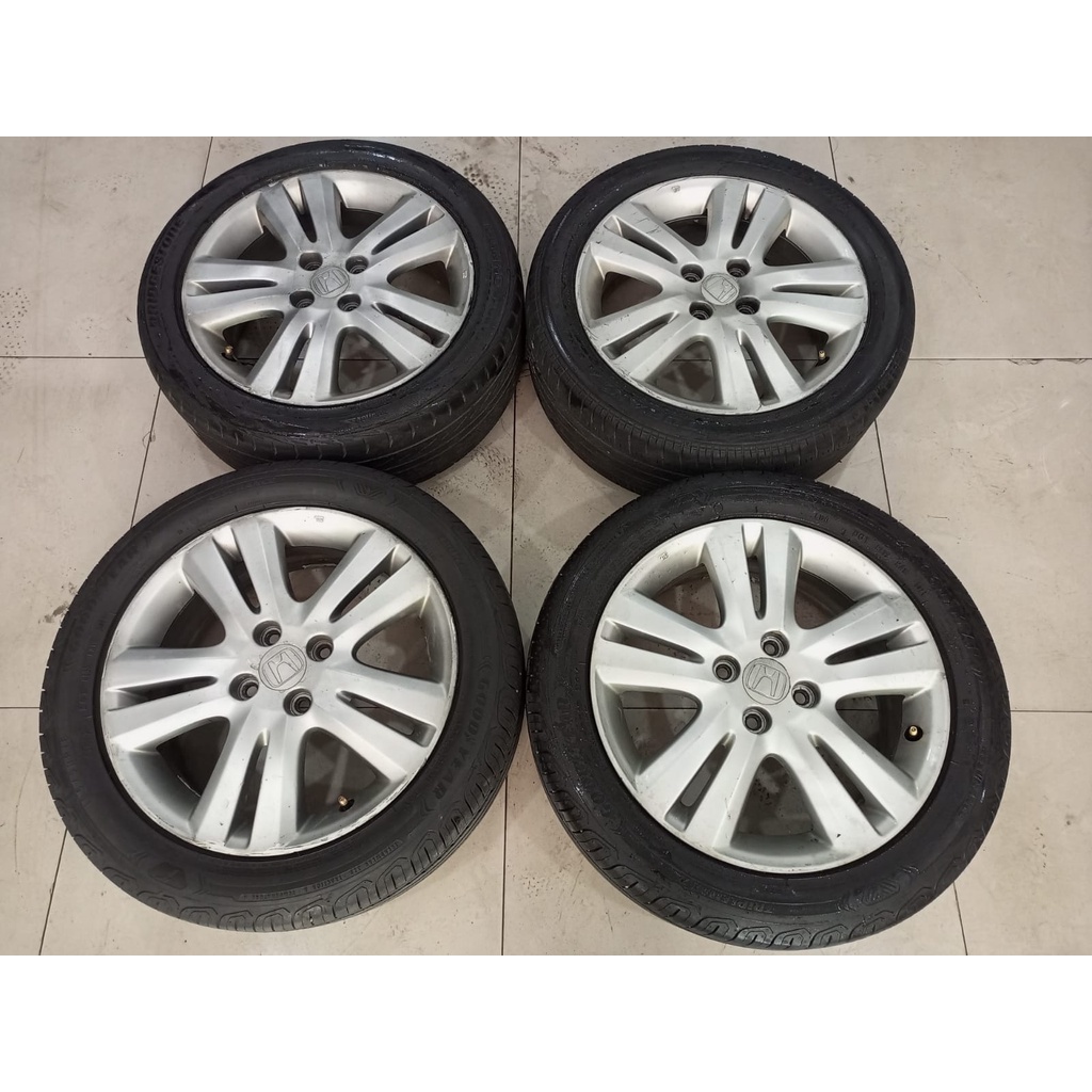 Velg Ring 16 Standart JAZZ RS SILVER + Bonus Ban 195 50 R16 - Pelek oem seken copotan - gratis ongki