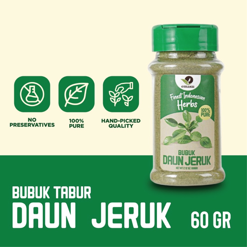 Emaku Daun Jeruk Bubuk / Lime Leaves Powder 60g