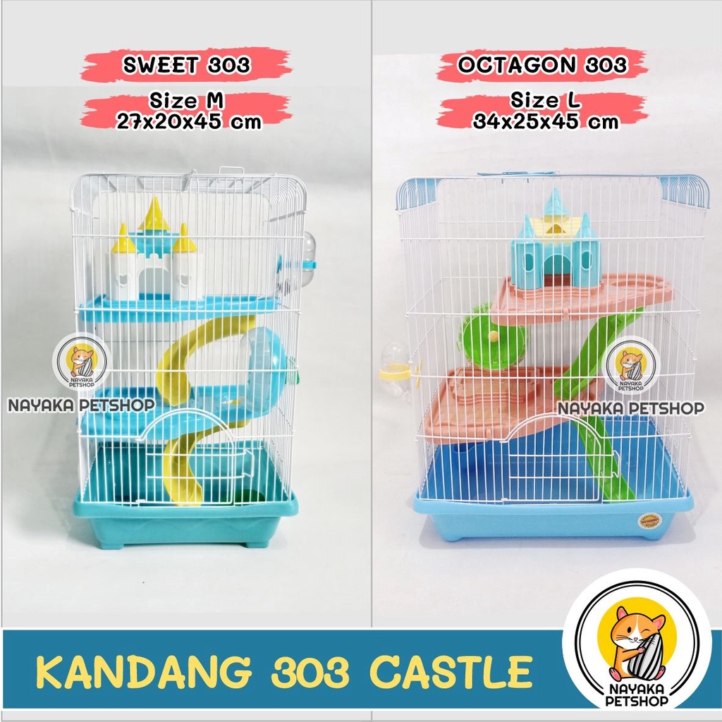 Sweet 303 Castle Kandang Hamster Besar Murah Tingkat 3 Lantai