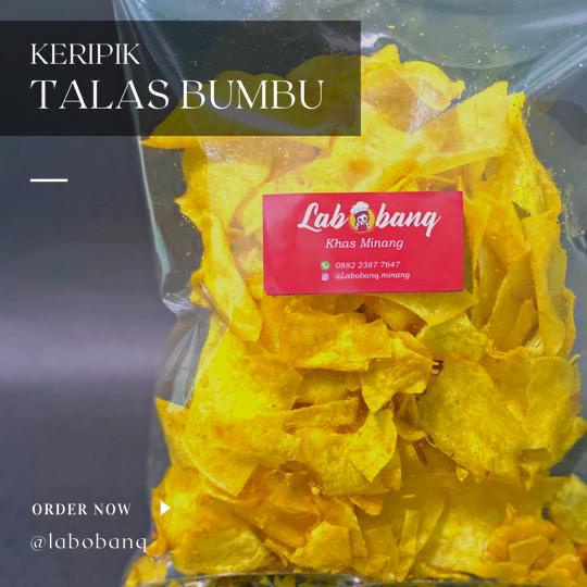 

KERIPIK TALAS BUMBU/SANJAI TALEH BUMBU GURIH RENYAH KHAS PADANG