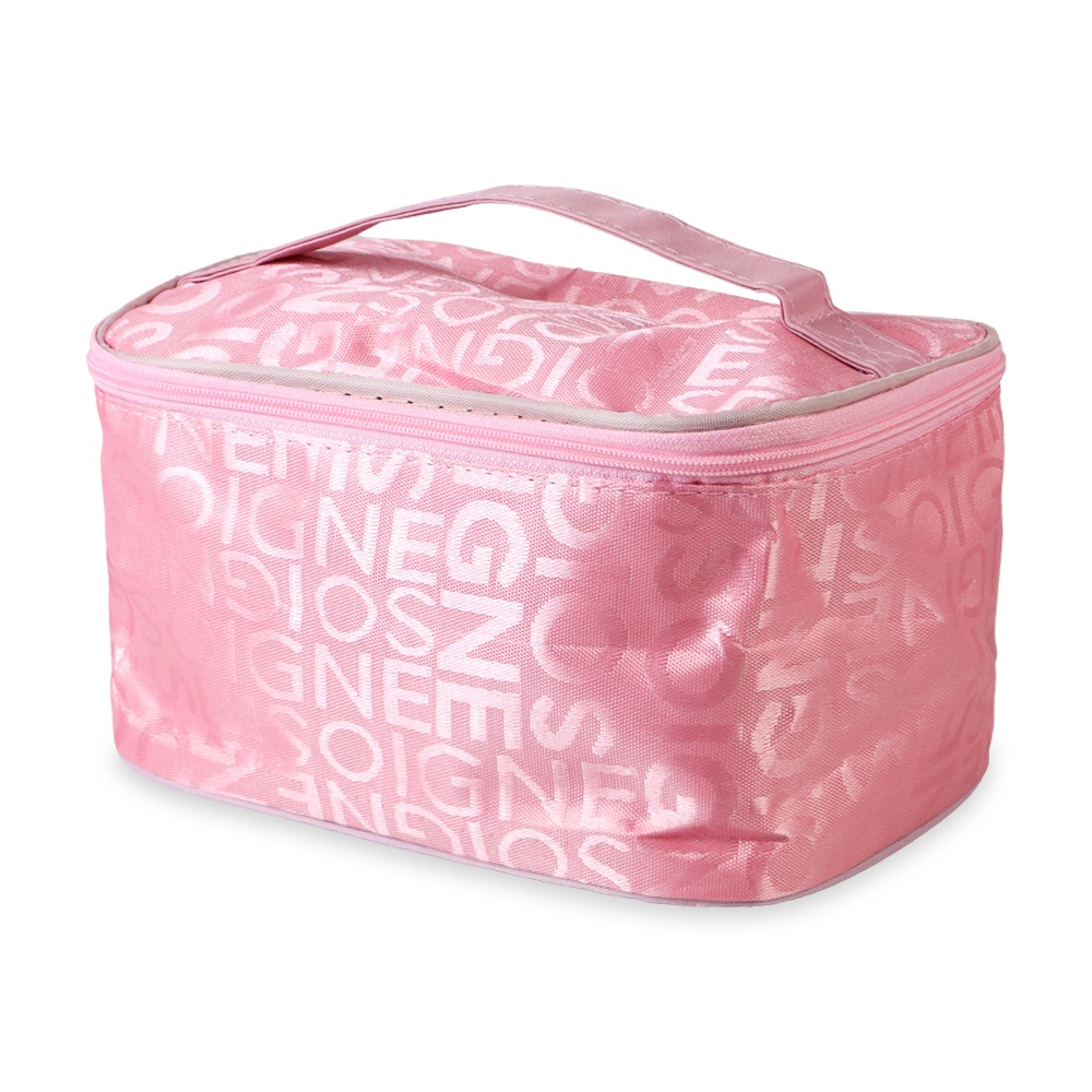 Dihope Tas Make Up Portable Organizer Make Up Pouch with Brush Slot - D5S - Pink