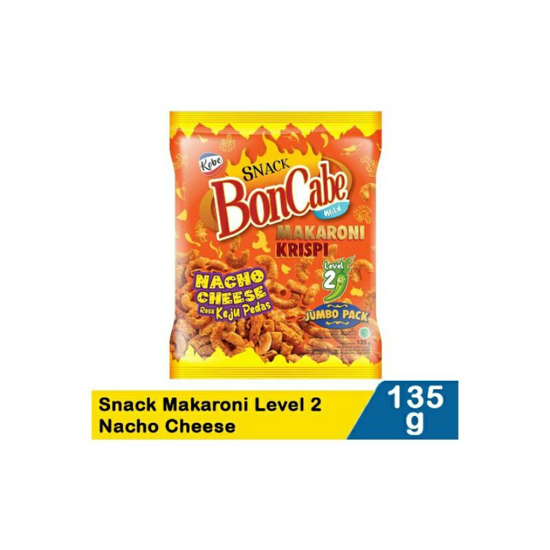 Bon Cabe Snack Makaroni Level 2 NachoCheese 135G