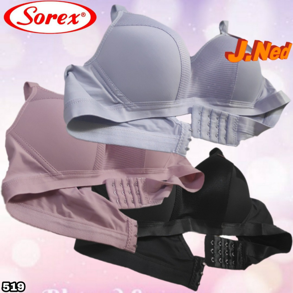 J519 - BRA/BH WANITA SOREX BUSA TIPIS TANPA KAWAT CUP B SIZE 36 - 42