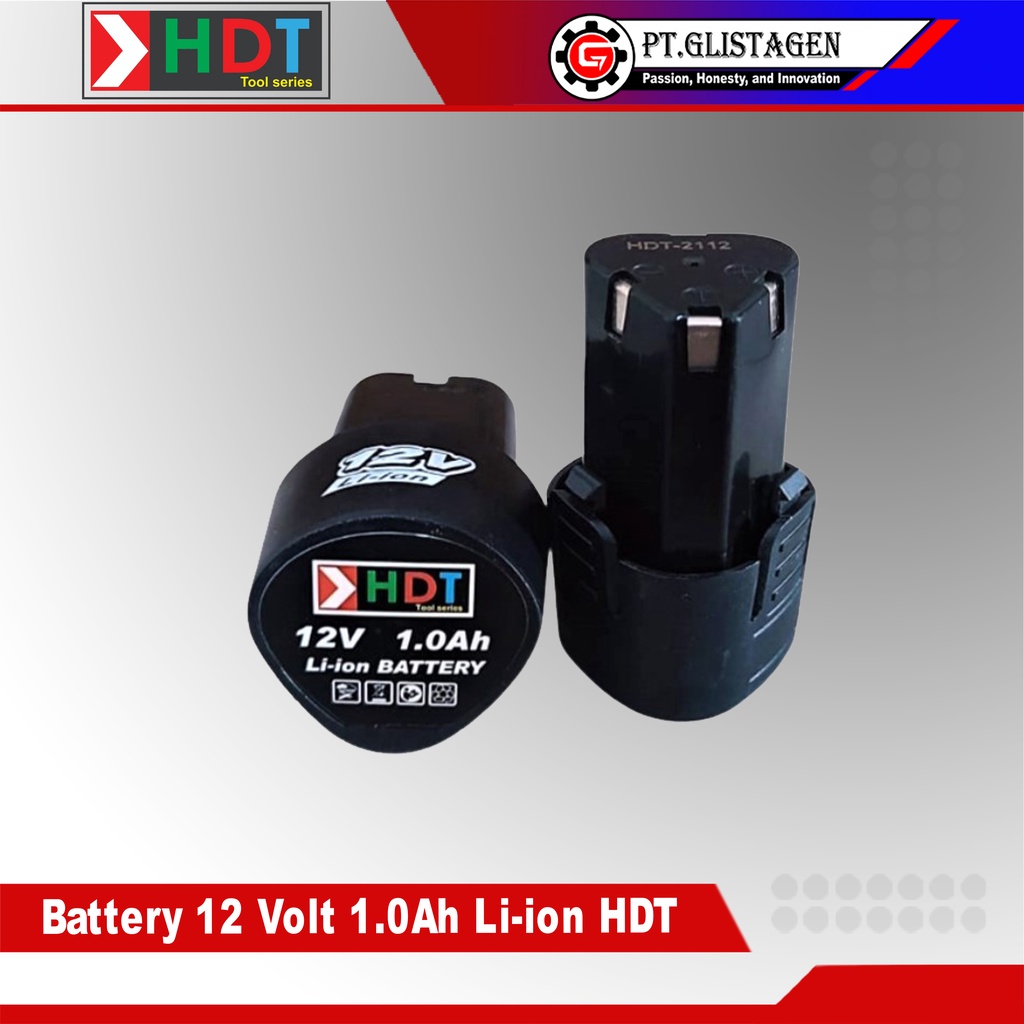 HDT Baterai 12V Bor Cordless Drill Battery 12 Volt 1.0Ah Li-ion HDT