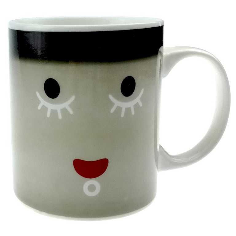 (BISA COD) FTIHSHP Color Changing Magic Mug Cangkir Sensitif Suhu Motif Smile Face - Y-03