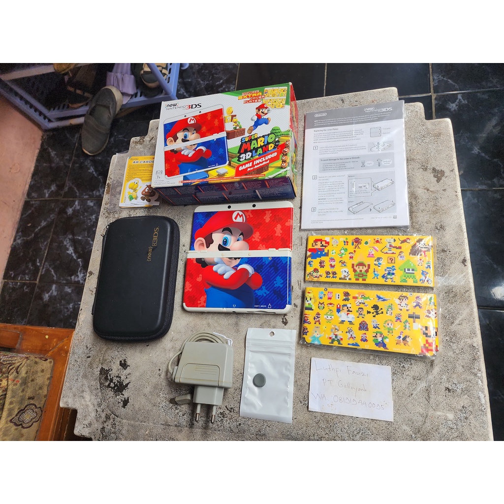 New Nintendo 3DS not XL Mario 3D Limited Edition Fullset OFW CFW Req