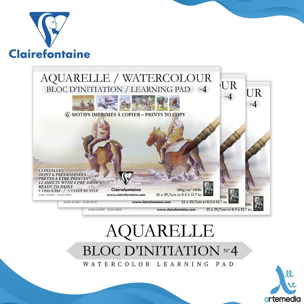 

Kertas Belajar Cat Air Clairefontaine Initiation No. 4 Watercolor Learning Pad