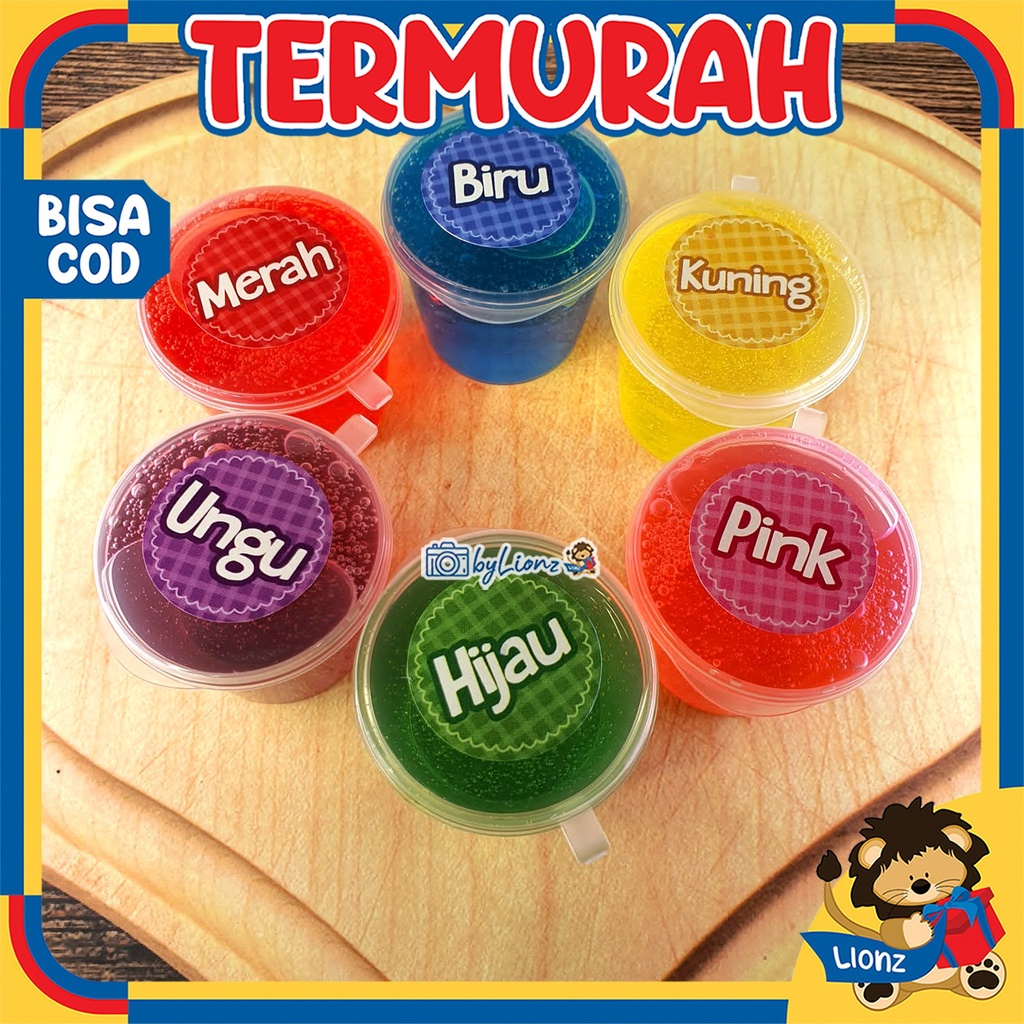 Mainan Slime Mini Warna - Warni base Jelly by Lionz.idn