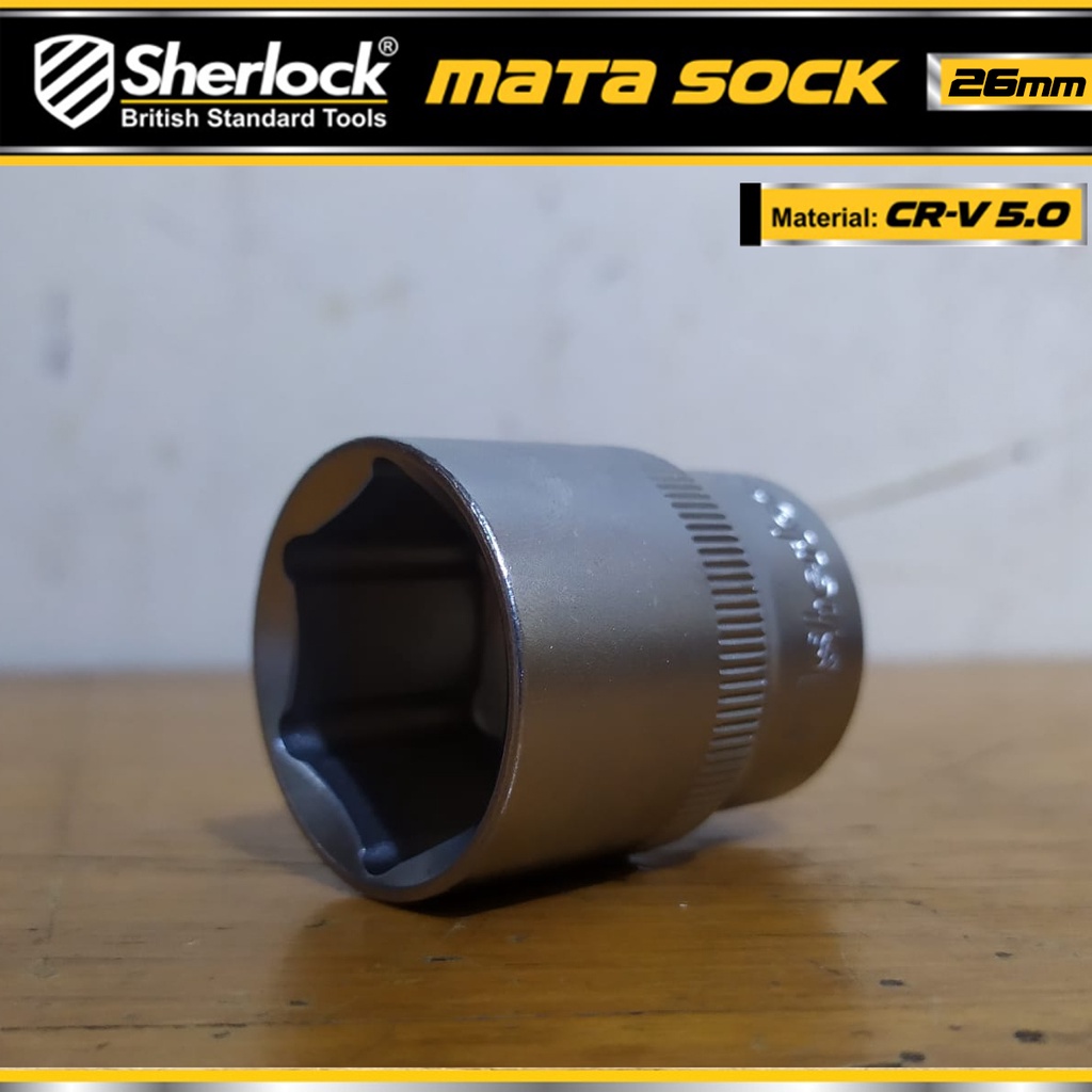 Kunci Shock 26 mm 6 PT / Sherlock Mata Sok/Sock 1/2 inch