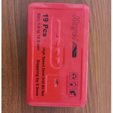 Kugel Drill Bits HSS 19 pcs/set Kugel Mata Bor Besi