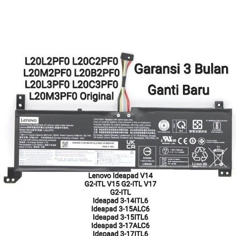 Baterai Lenovo Ideapad V14 G2-ITL V5 G2-ITL V17 G2-ITL Original
