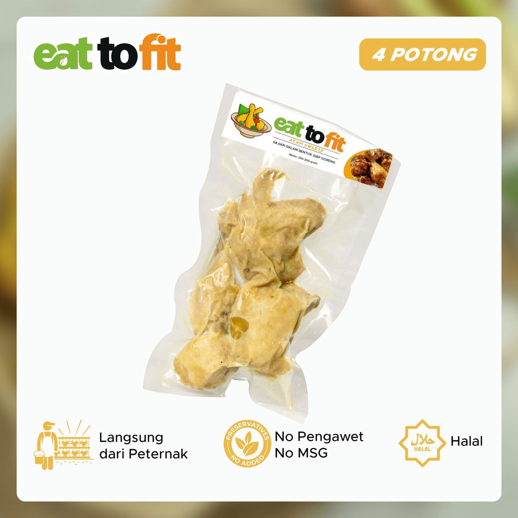 FROZEN FOOD AYAM GORENG - AYAM UNGKEP BUMBU KUNING ISI 4 POTONG AYAMKITA