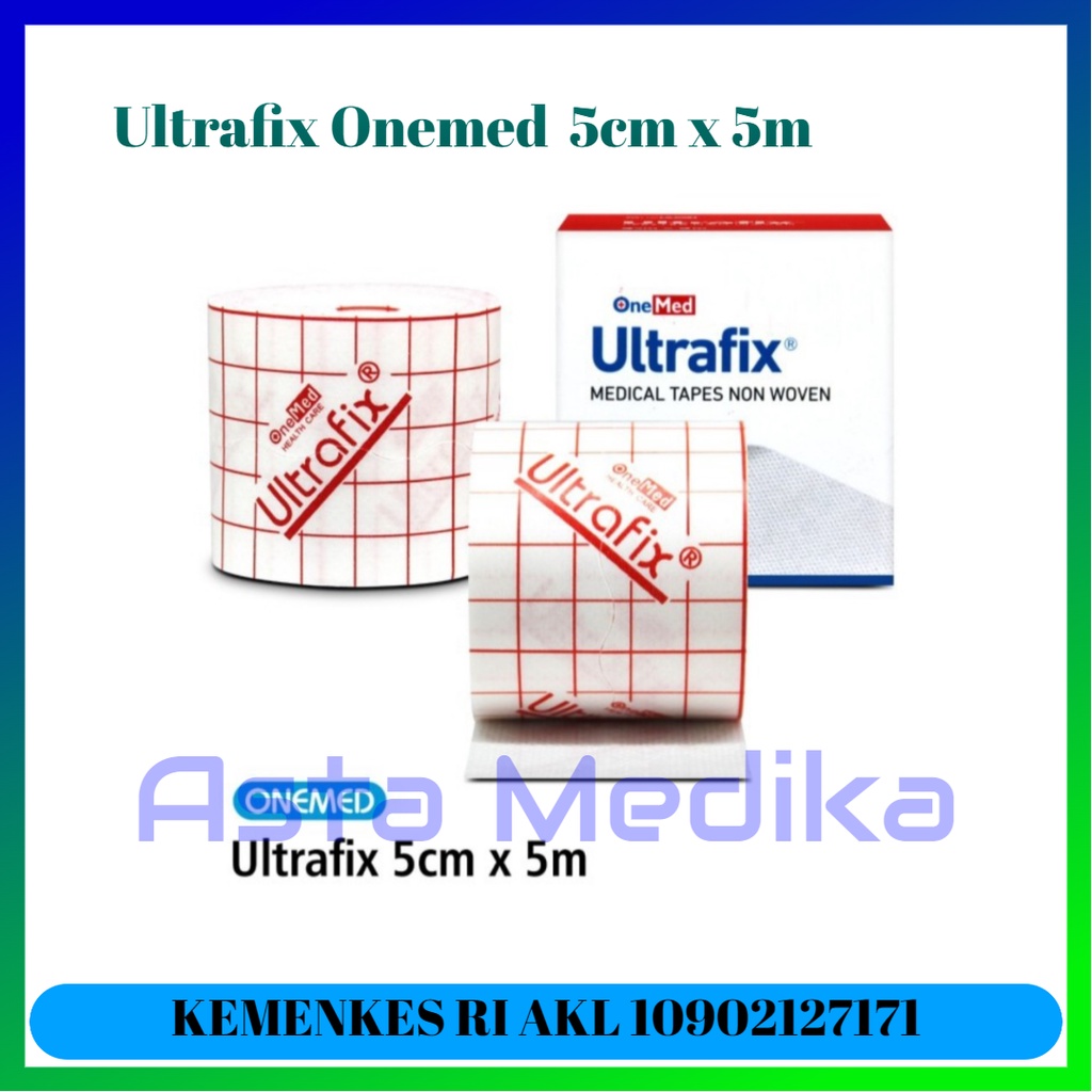 Ultrafix 5cm x 5m Onemed Medical Tapes Non Woven - Plester Luka Non Woven Onemed