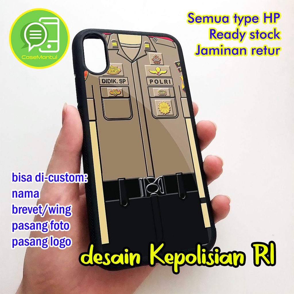 Custom Case Profesi Seragam PDL Polri Polisi Kepolisian Republik Indonesia Sabhara Reskrim