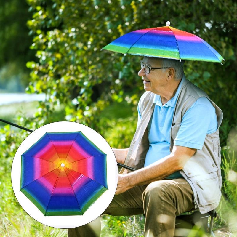 W3R Topi Payung Umbrella Hat - W655N8413 - Multi-Color Payung Hujan Topi Payung Hujan Dewasa Payung 