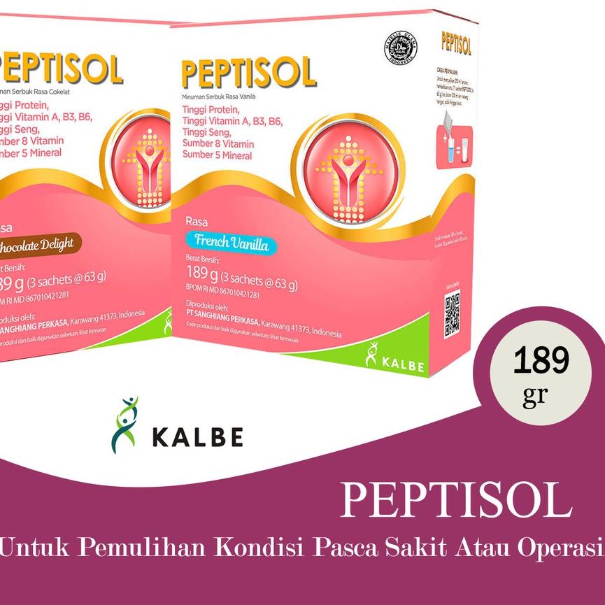 

Terbaik PEPTISOL - Vanilla Dan Coklat - Susu Diet Khusus Nutrisi Untuk Pemulihan Pasca Sakit !