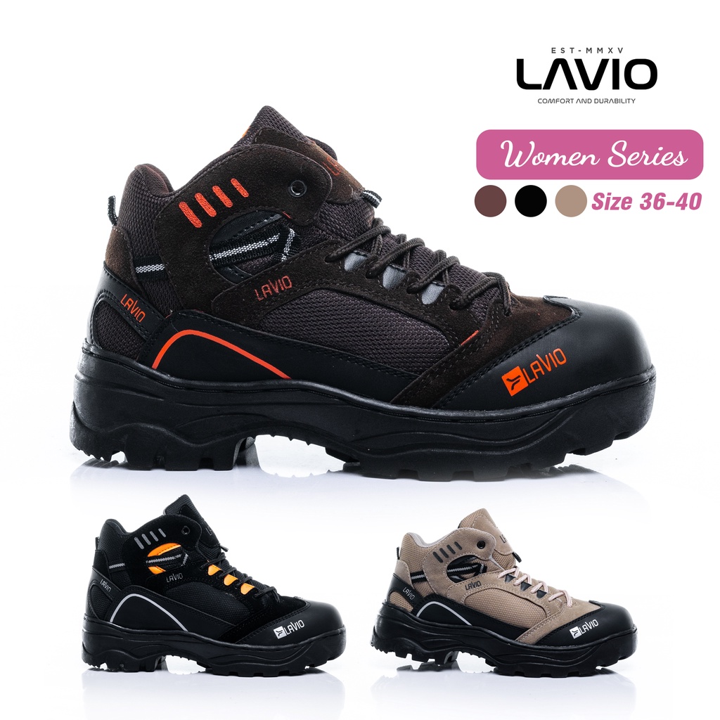 Sepatu Safety Wanita Original Ujung Besi Sefty Cewek Septy Perempuan Lavio Galen Size 36 37 38 39 40