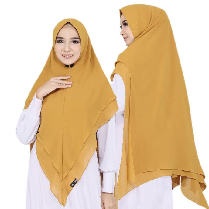 KHIMAR CERUTY 2 LAYER SAHLA JUMBO HIJAB SYARI / KERUDUNG JUMBO
