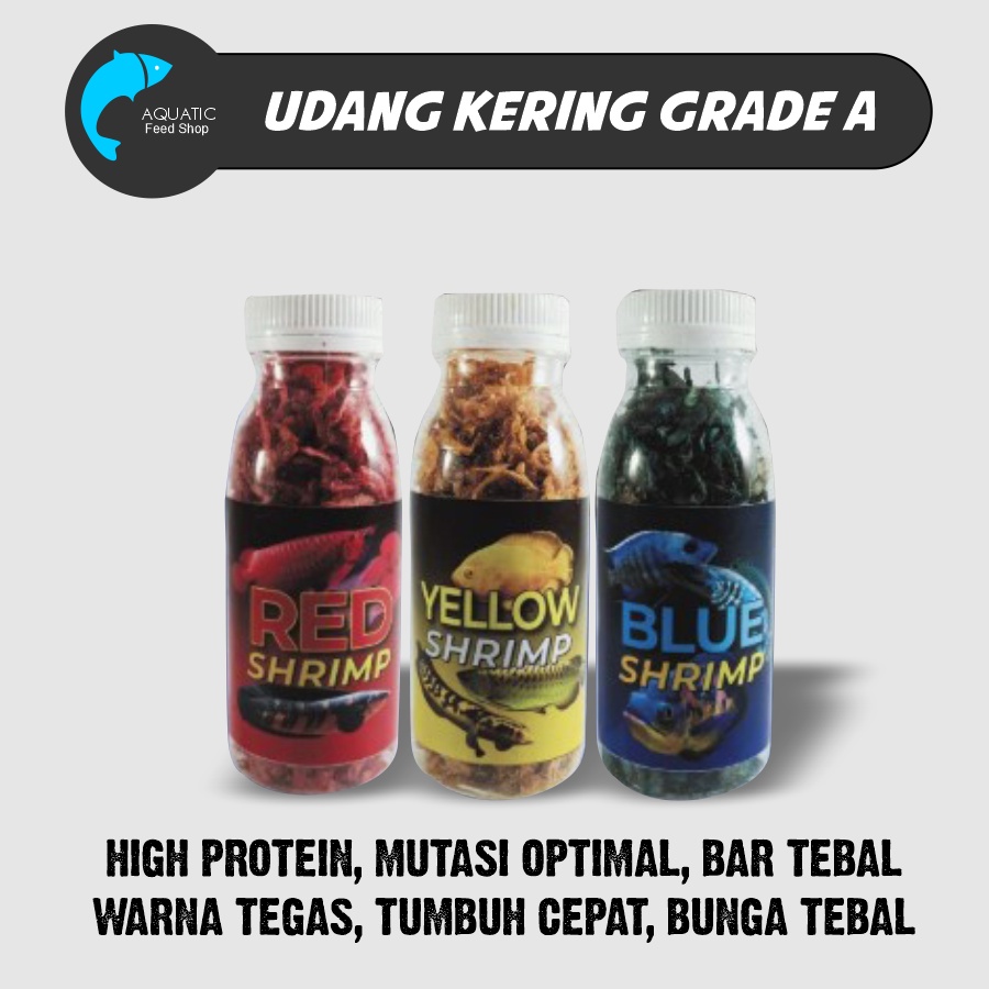 Pakan Udang Kering Grade A Premium untuk Ikan Channa ys maru dan Chana Asiatica Blue