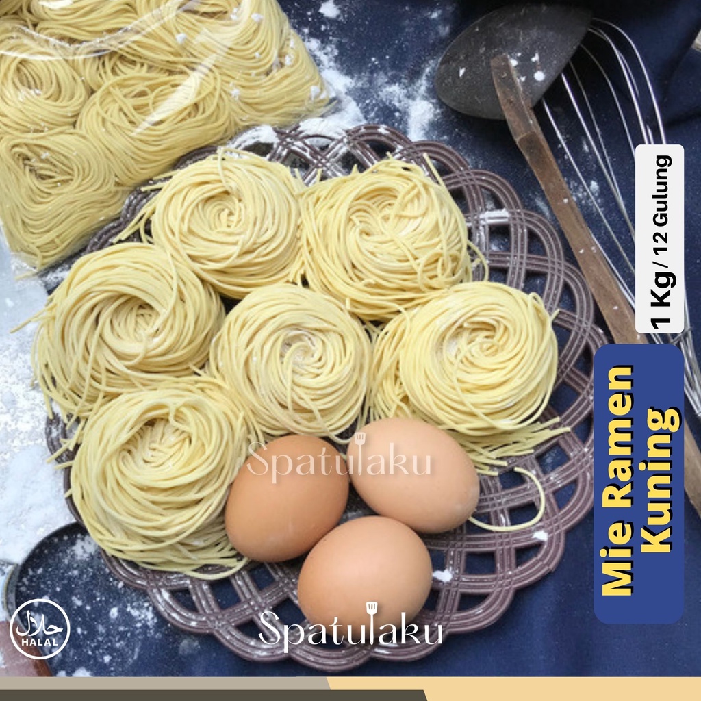 

MIE RAMEN KUNING / Japanese food / 1 kg isi 12 pc / Tanpa Pengawet