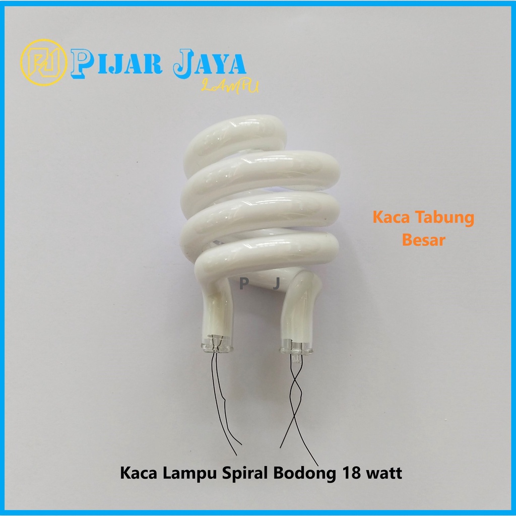 Kaca Lampu Spiral 18 watt Bodong Triband Ulir 3.5T 18w + Bubble Wrap