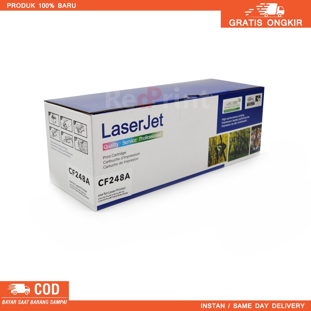 Toner Cartridge 48A Compatible Printer LaserJet Pro M15w / M15a/ M16w / M16a / MFP M28w /  MFP M28a / MFP M29w / MFP M29a  Toner Cartridge CF248A