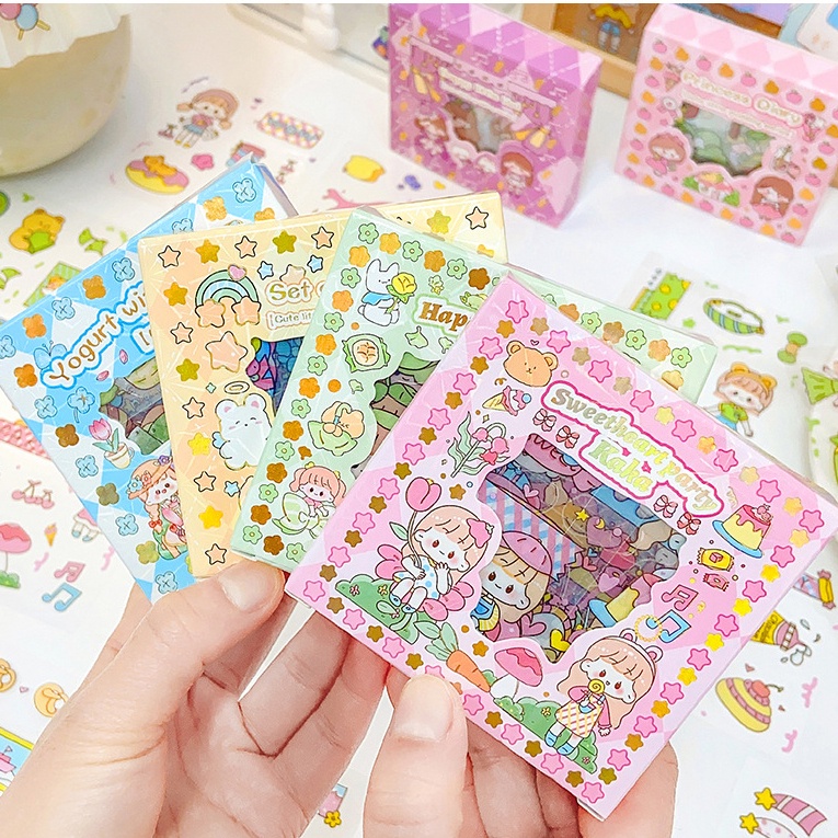 

1 SET 100 LEMBAR STICKER MOTIF GADIS CANTIK / STICKER TEMPEL AESTHETIC PGS