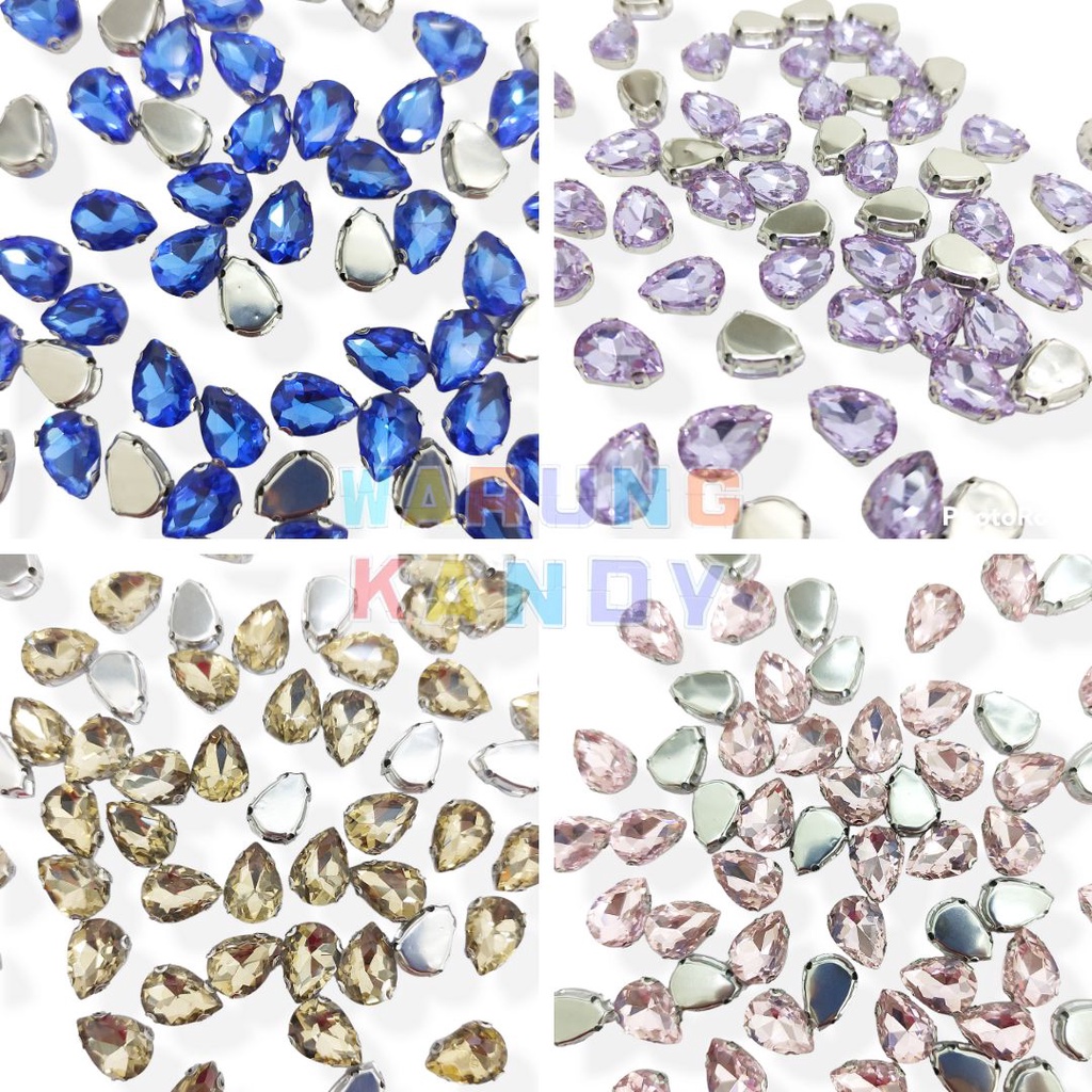 Diamon Jahit Cangkang Tetes 10X14 Warna Grade A - DUS